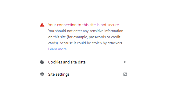 conexiune nesecurizata