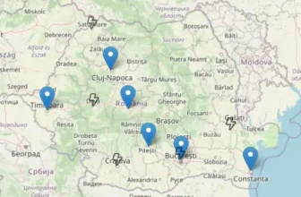 Harta statii incarcare Tesla Romania